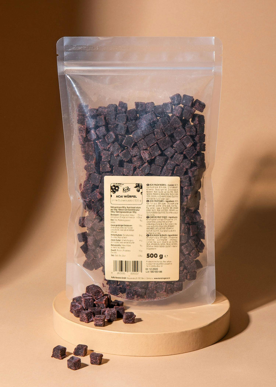 KoRo Acai Würfel mit Apfel | 500 g - fitgrade.ch