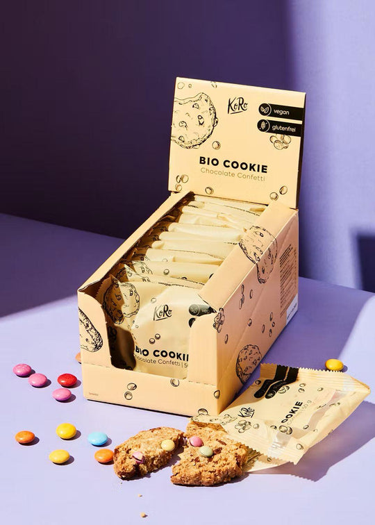 KoRo Bio Cookie | 50g 12 x 50g Chocolate Confetti - fitgrade.ch