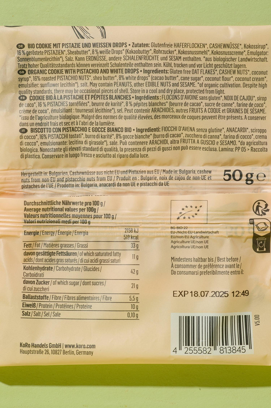 KoRo Bio Cookie | 50g - fitgrade.ch