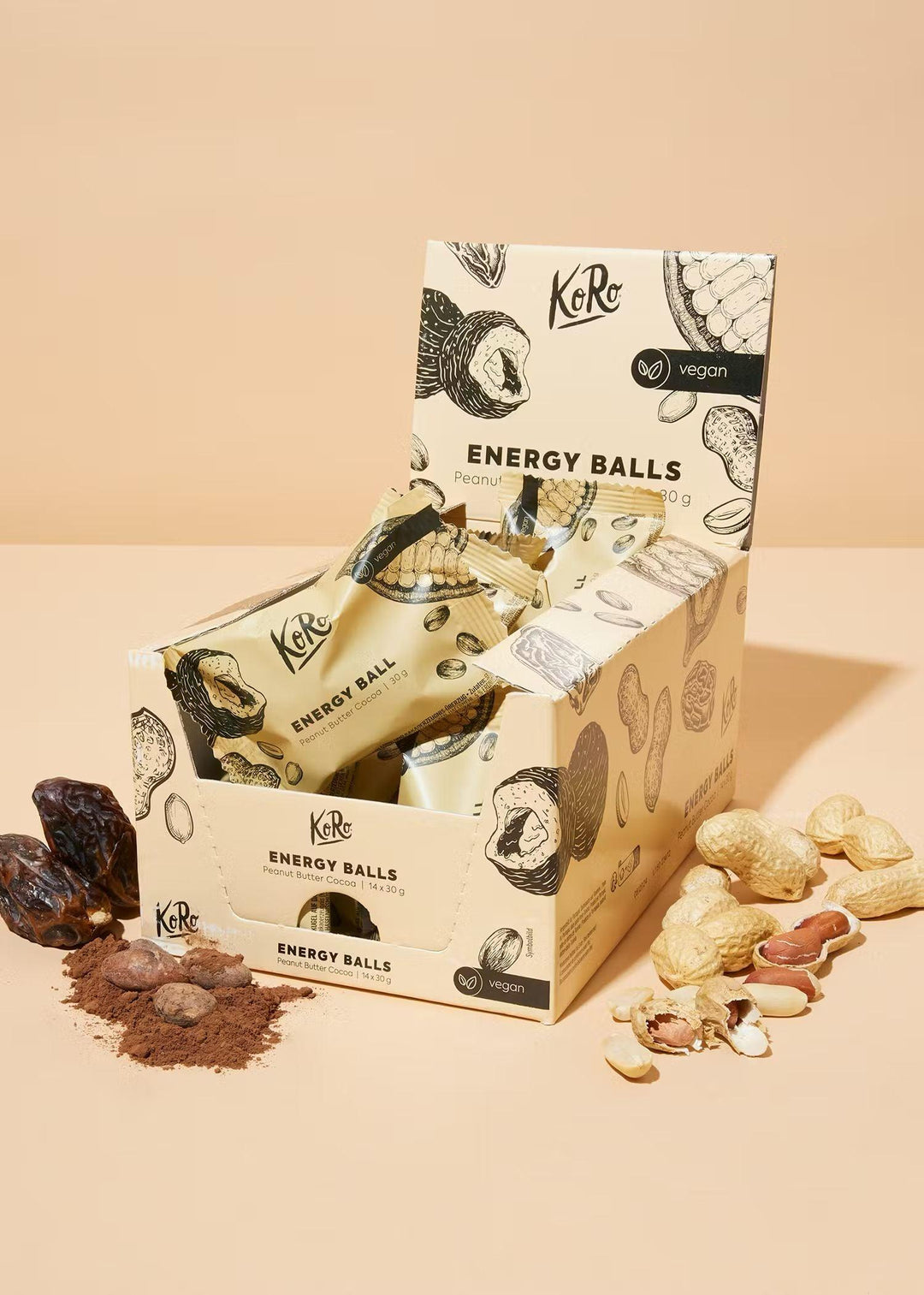 KoRo Bio Energy Ball | 30g - 14 x 30g / Peanut Butter Cocoa - fitgrade.ch