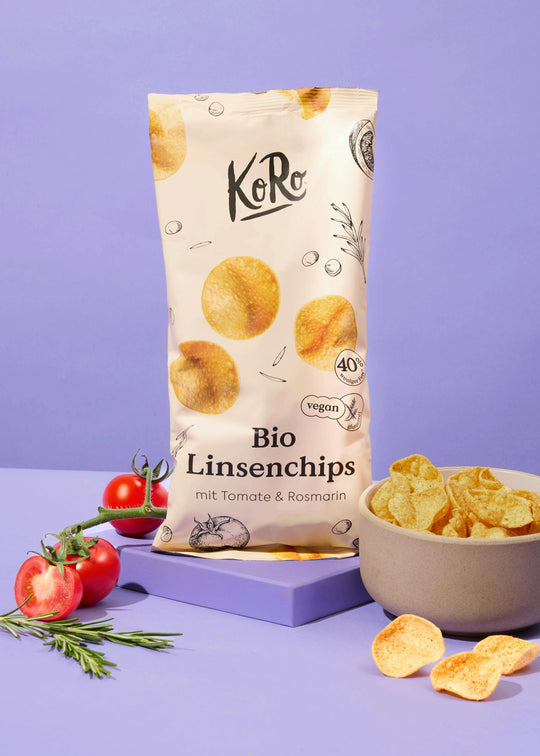 KoRo Bio Linsenchips mit Tomate & Rosmarin | 100 g - fitgrade.ch