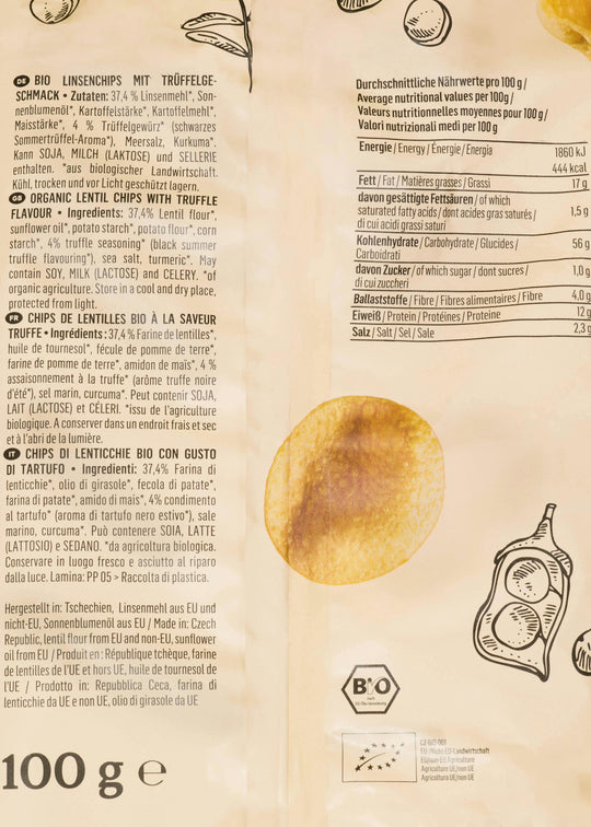 KoRo Bio Linsenchips mit Trüffelgeschmack | 100 g - fitgrade.ch