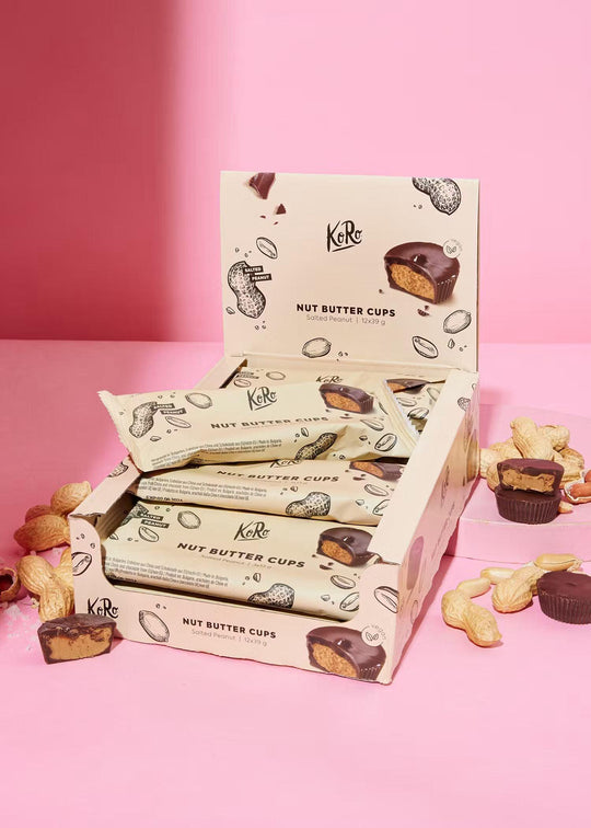 KoRo Bio Nut Butter Cups | 3x13g 12 x 3x13g Salted Peanut - fitgrade.ch