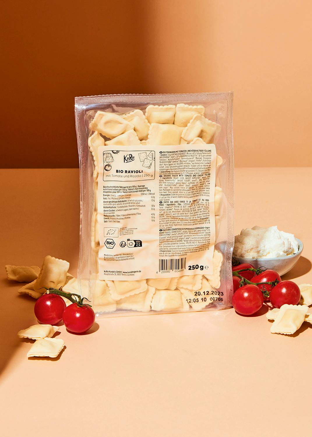 KoRo Bio Ravioli mit Tomate und Ricotta | 250g - fitgrade.ch