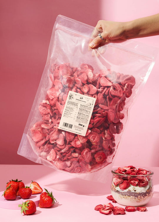 KoRo Gefriergetrocknete Erdbeerscheiben | 350 g - fitgrade.ch