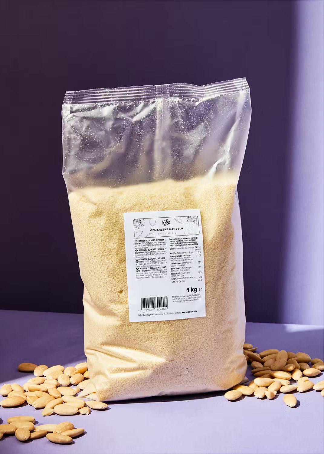 KoRo Gemahlene Mandeln | 1kg - 1kg / Blanchiert - fitgrade.ch