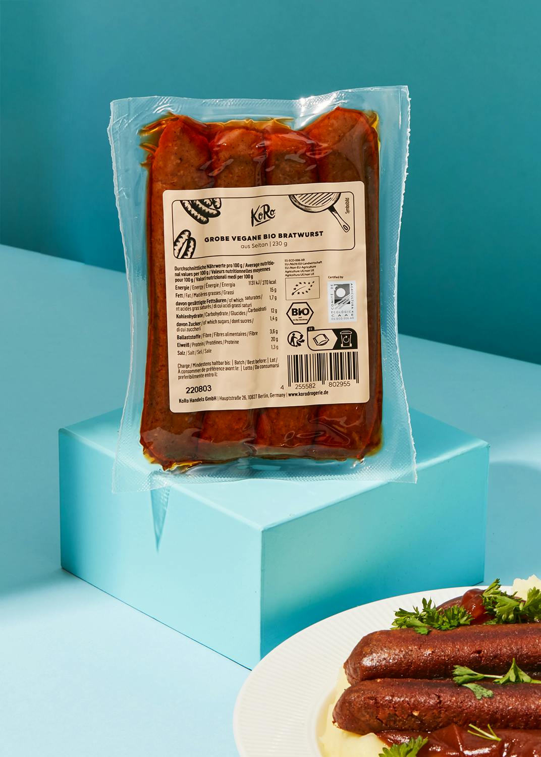 KoRo Grobe vegane Bio Bratwurst | 230g - fitgrade.ch