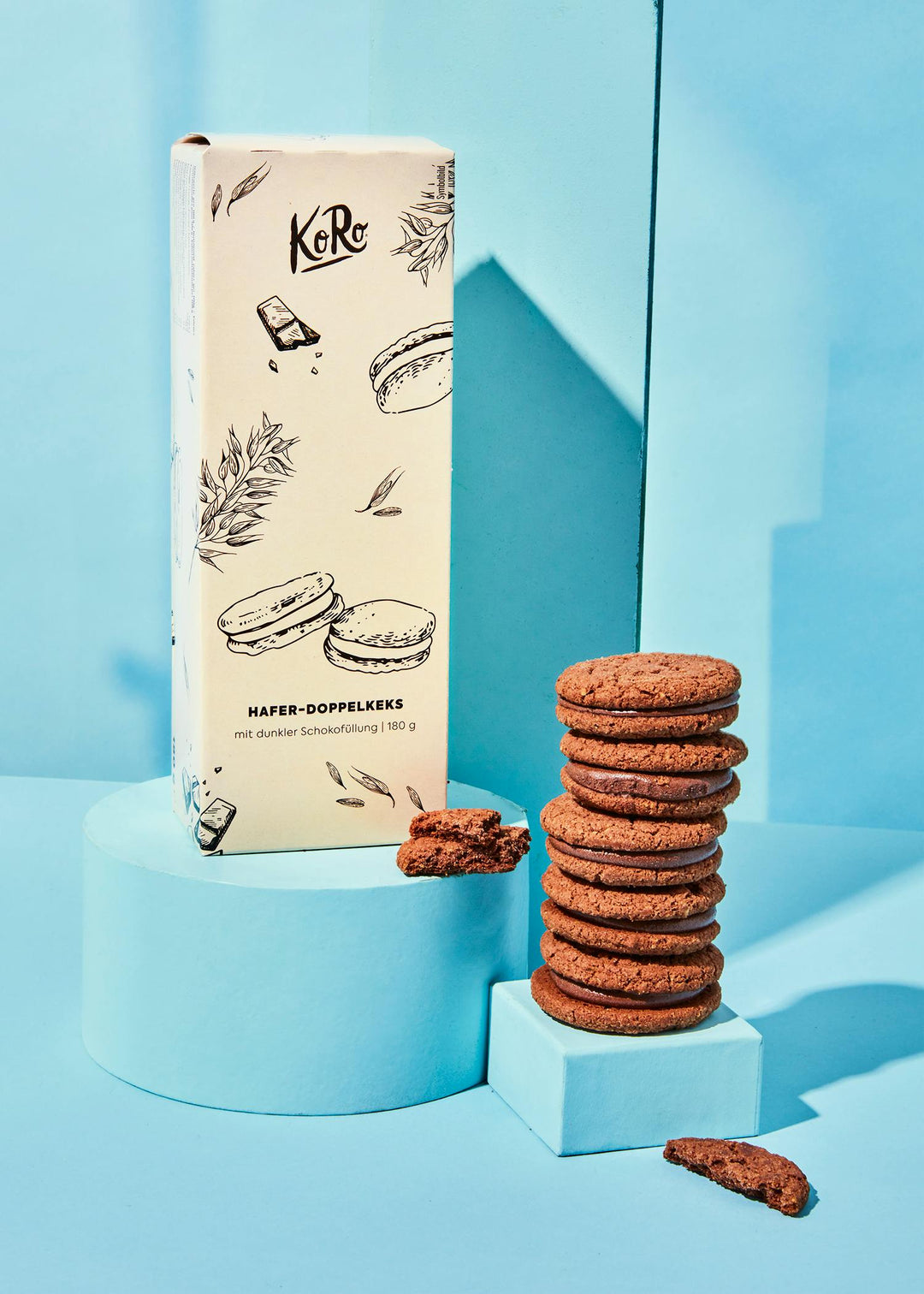 KoRo Hafer-Doppelkeks mit dunkler Schokofüllung | 80 g 180g - fitgrade.ch