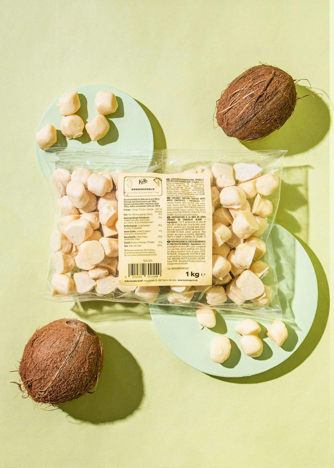 KoRo Kokoskugeln in weißer Schokolade | 1 kg - fitgrade.ch