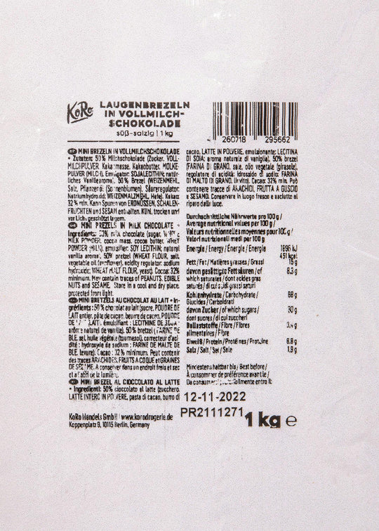 KoRo Laugenbrezeln in Vollmilchschokolade | 1 kg - fitgrade.ch