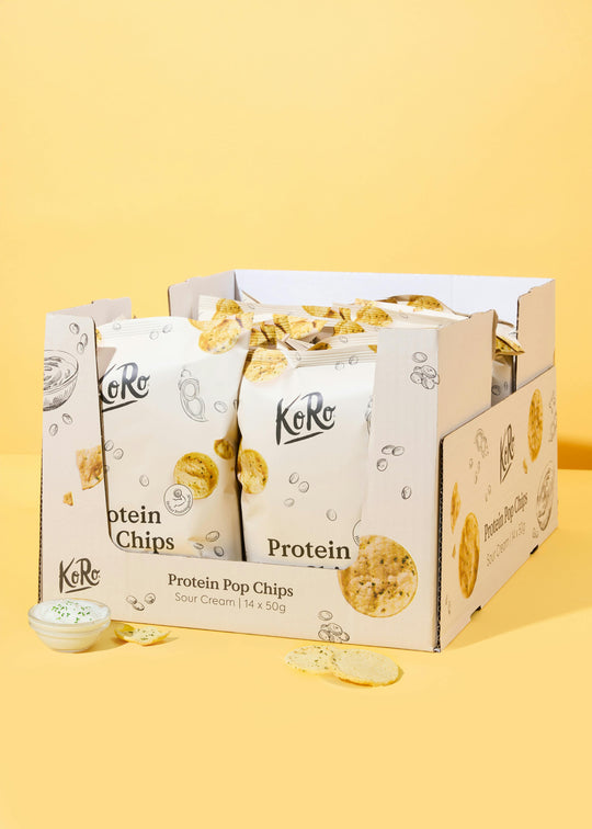KoRo Protein Pop Chips mit Sour Cream | 50 g 14x50g - fitgrade.ch