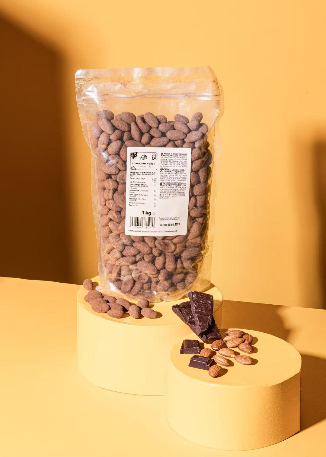 KoRo Skinny Dipped Mandeln in dunkler Schokolade und Kakao | 1kg - fitgrade.ch