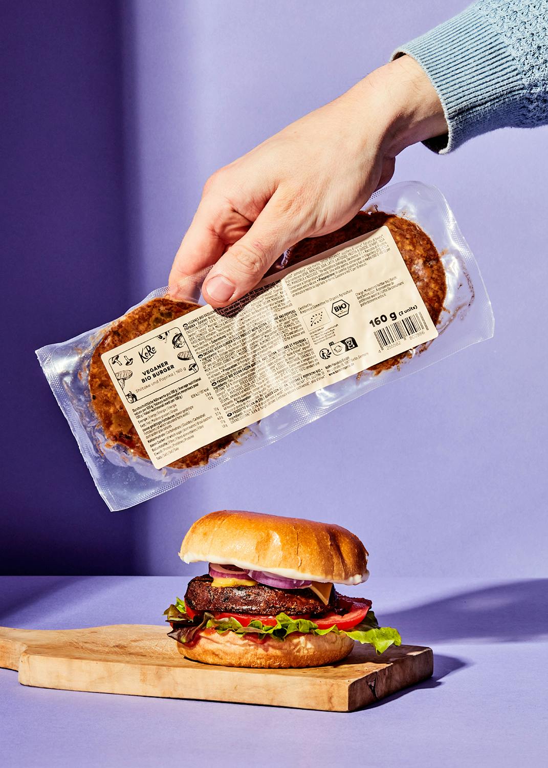 KoRo Veganer Bio Burger Shiitake und Paprika | 160g - fitgrade.ch