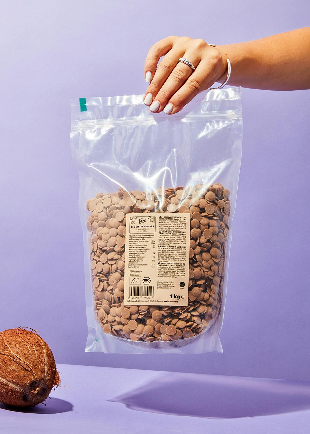KoRo Weisse Bio Drops mit Kokosblütenzucker | 1 kg - fitgrade.ch