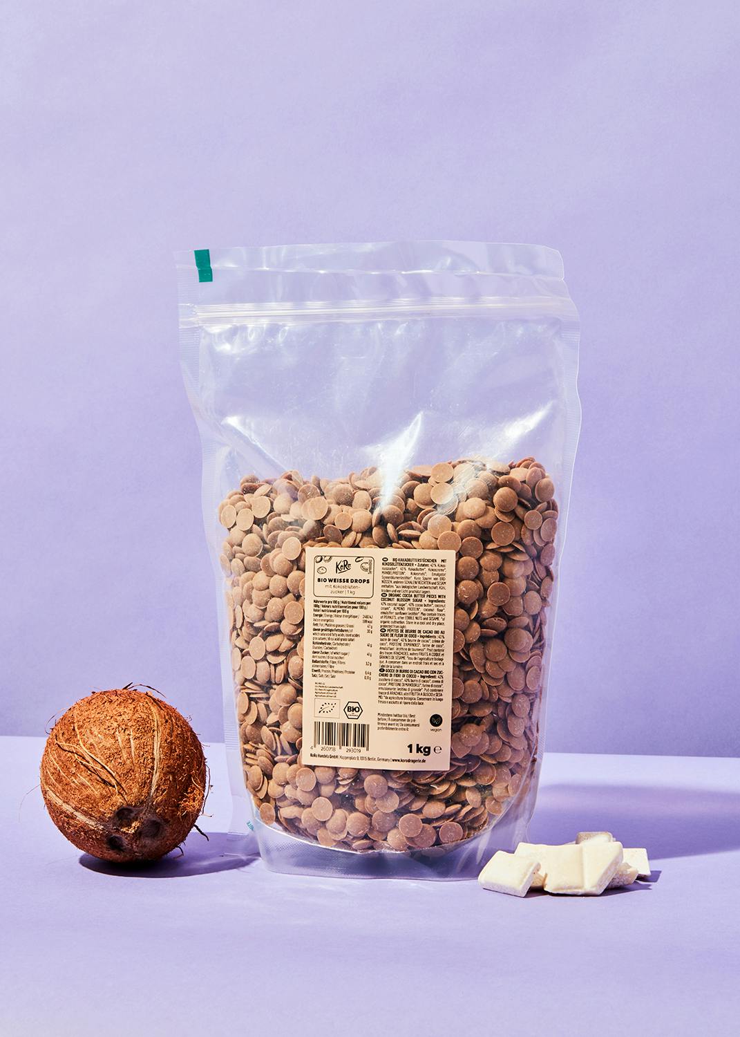 KoRo Weisse Bio Drops mit Kokosblütenzucker | 1 kg - fitgrade.ch